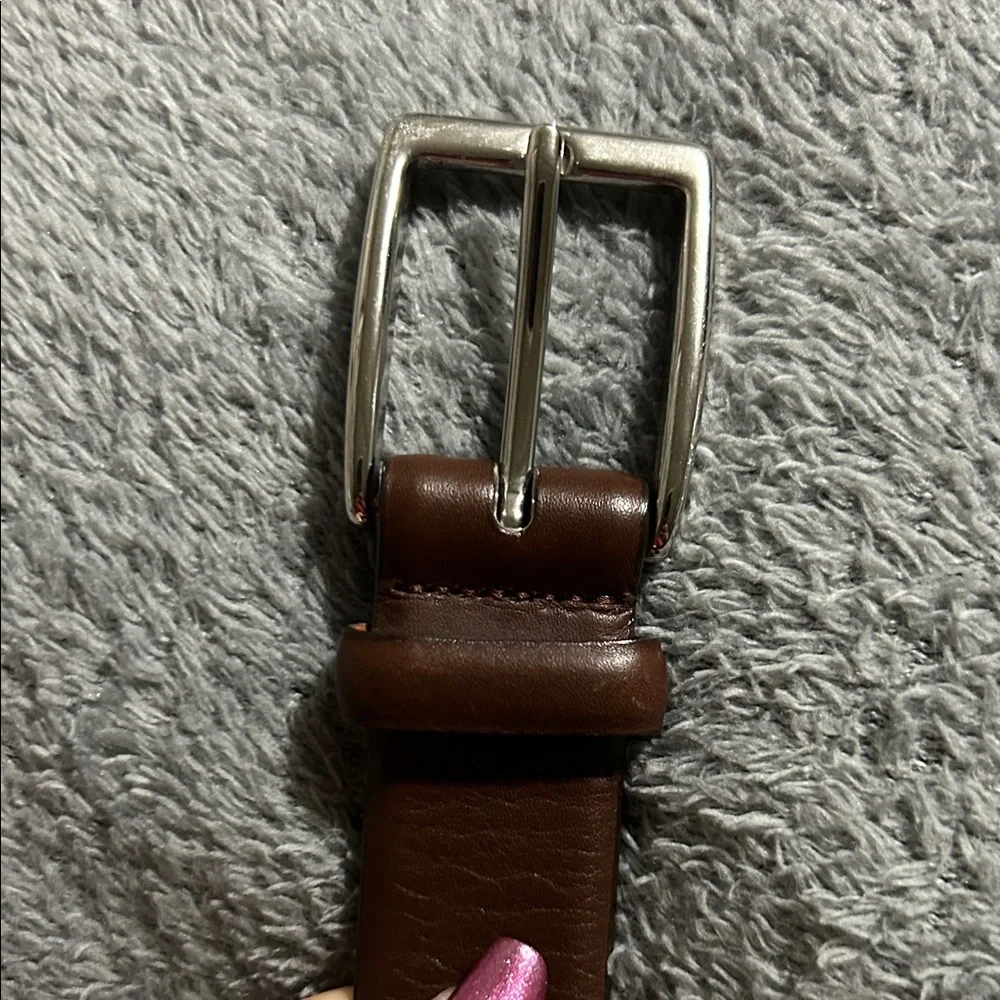 Polo Ralph Lauren Italian Leather Men's Belt with Silver Buckle